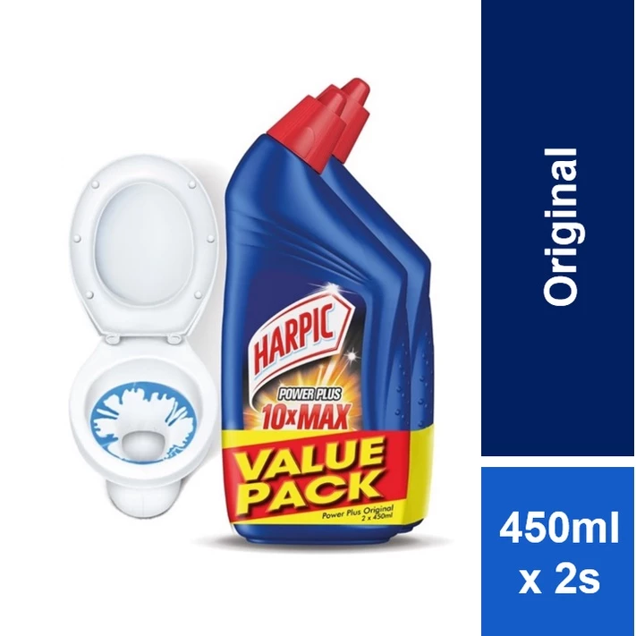 Harpic Powerplus Disinfectant Toilet Bowl Cleaner All in One 450ml / 500ml x 2s