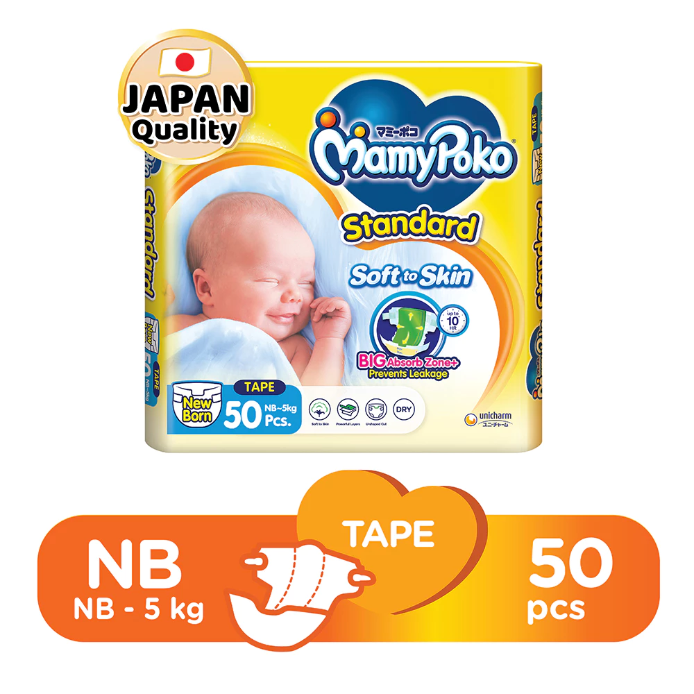 MamyPoko Standard Tape NB50/ S78/ M66/ L54/ XL42 (1 pack)