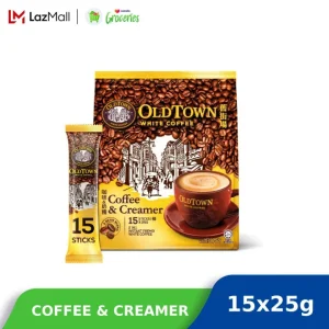 OLDTOWN White Coffee 2 -in-1 Coffee and Creamer Instant Premix White Coffee(25g x 15 sticks)