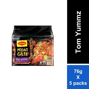 Maggi Pedas Giler Perencah Tom Yummz 76g x 5s