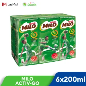 Nestle MILO® Chocolate Malt UHT 6 x 200ml cluster