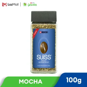 Haco SUiSS Mocha Medium Roast Freeze Dried Soluble Coffee (100g)