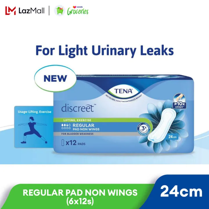 TENA Discreet Regular Pad NW 24cm(6x12s)
