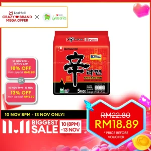 Nong Shim Shin Ramyun 5 X 120g
