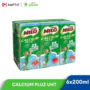 Nestle MILO® Calcium Pluz UHT 6x200ml Cluster