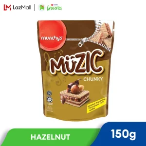 Munchy's MUZIC HAZELNUT WAFER CHUNKY 150gm