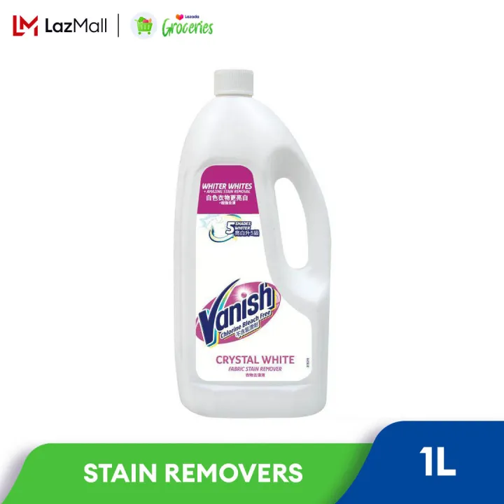 Vanish Fabric Clothes Crystal White Stain Remover Liquid 1L