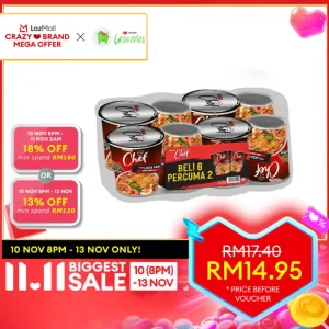 MAMEE CHEF CUP CURRY LAKSA 6+2(PROMO) x 72G