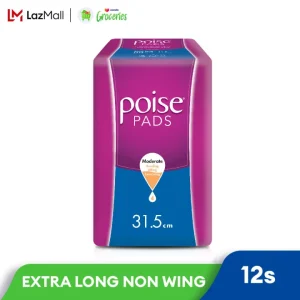 Poise Pads Extra Long Non Wing 12s