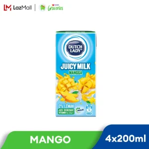 Dutch Lady Juicy Milk Mango (200ml x 4)