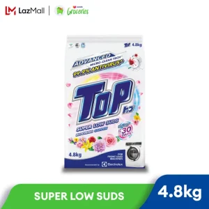 TOP Advance Micro-Clean Tech With 99.9% Antivirus Low Suds Blooming Garden Powder Detergent (4.8Kg)