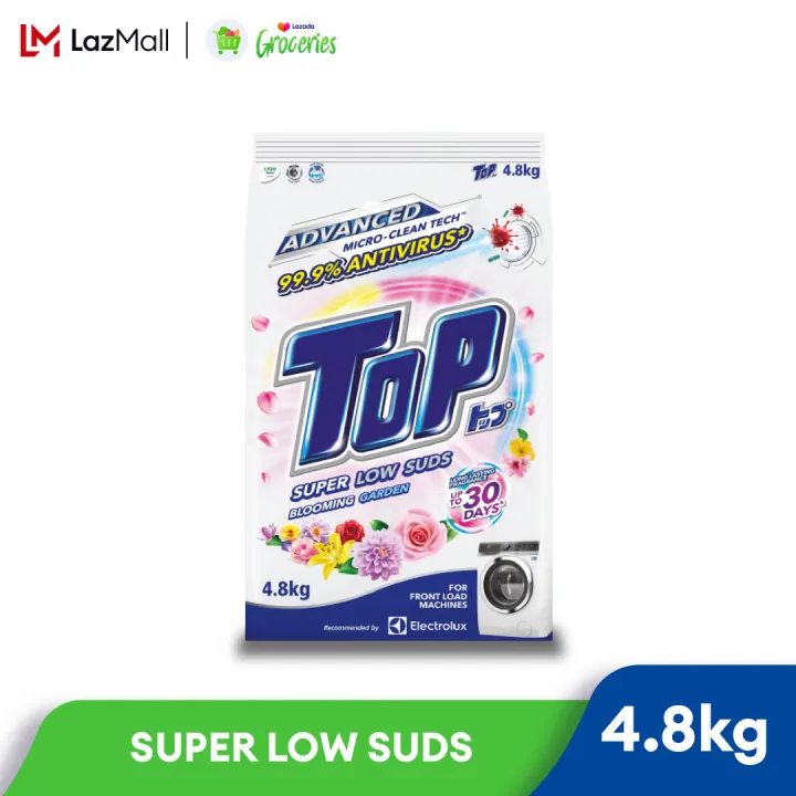 TOP Advance Micro-Clean Tech With 99.9% Antivirus Low Suds Blooming Garden Powder Detergent (4.8Kg)