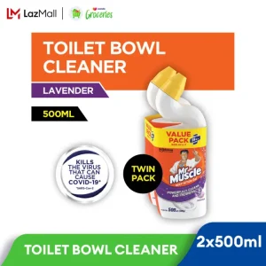 MR MUSCLE TOILETBOWL CLEANER LAVENDER 500ml TWINPACK