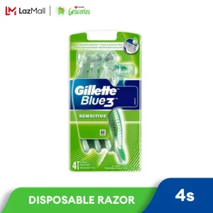 Gillette Blue3 Sensitive Men’s Disposable Razor 4 Count