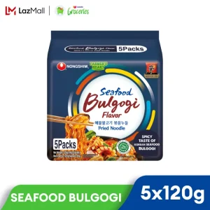 Nongshim (Farmer's Hearts) Seafood Bulgogi Fried Noodle 5 x 120g
