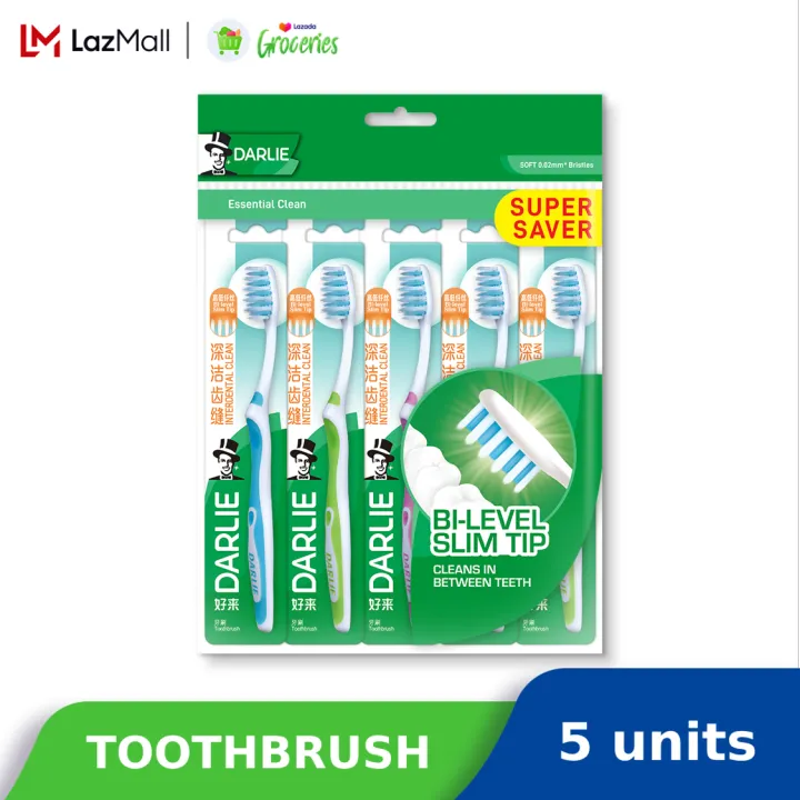 DARLIE Wavy Fresh Adult Toothbrush (Soft) 5 units (Super Saver Pack)