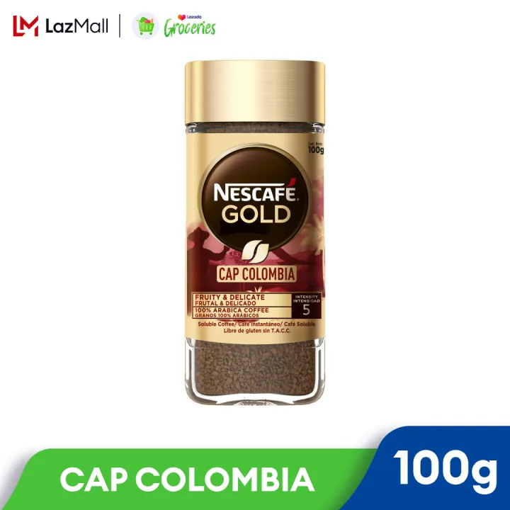 NESCAFÉ Gold Origins Cap Colombia Coffee Jar (100g) Smooth and Fruity Blend, Premium Black Instant Coffee