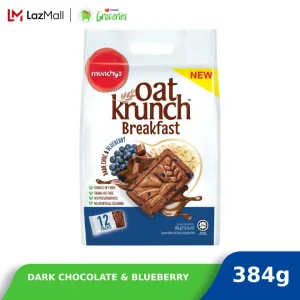 Munchy's Oat Krunch Breakfast Dark Chocolate with Blueberry Biscuit 384g