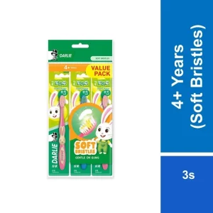 Darlie Lovely Bunny Kids Toothbrush 4+ Years 3s [Value Pack]