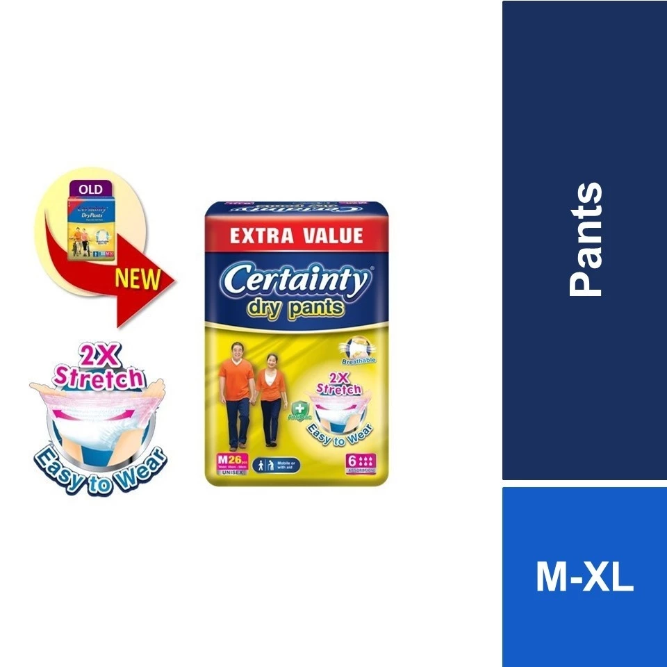 Certainty Drypants Jumbo Pack- M26/L22/XL20