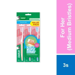 Darlie For Her Toothbrush - Medium 3s [Value Pack]