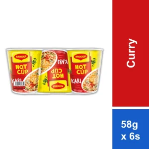 Maggi Hot Cup Curry )58g x 6s)