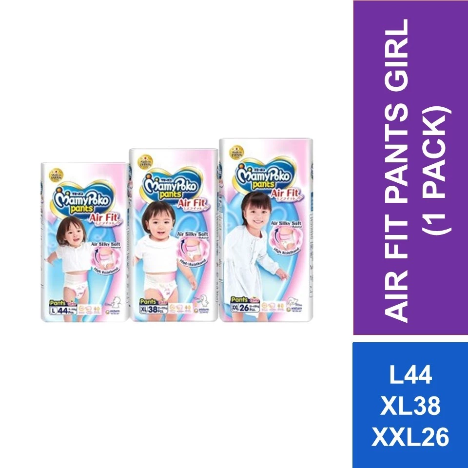 MamyPoko Pants Air Fit Girl - L44 / XL38 / XXL26