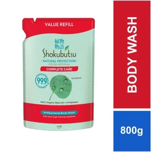 Shokubutsu Naturel Protection Body Wash Complete Care with Eucalyptus Refill 800g
