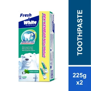 Fresh & White Toothpaste Fresh Cool Mint Super Value Pack 225g x 2s