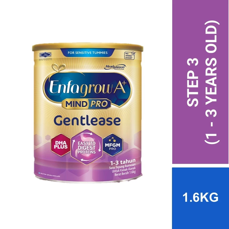 Enfagrow A+ Step 3 Gentlease Susu Milk Formula Powder (1.6kg)