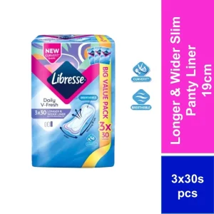 Libresse Longer & Wider Slim Panty Liner (3x30s)