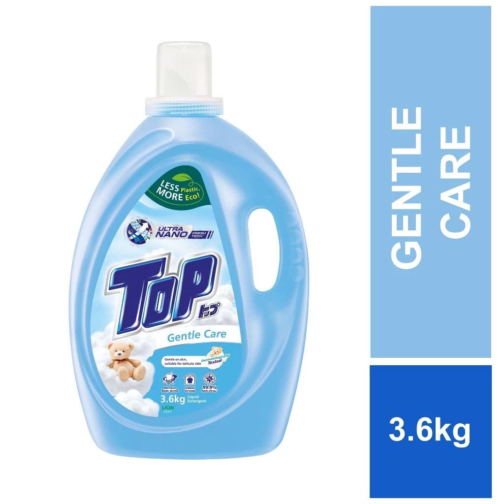 TOP Advanced Micro-Clean Tech With 99.9% Antivirus Gentle Care Laundry Detergent 3.6kg