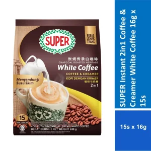 SUPER Instant 2in1 Coffee & Creamer White Coffee 25g x 15s